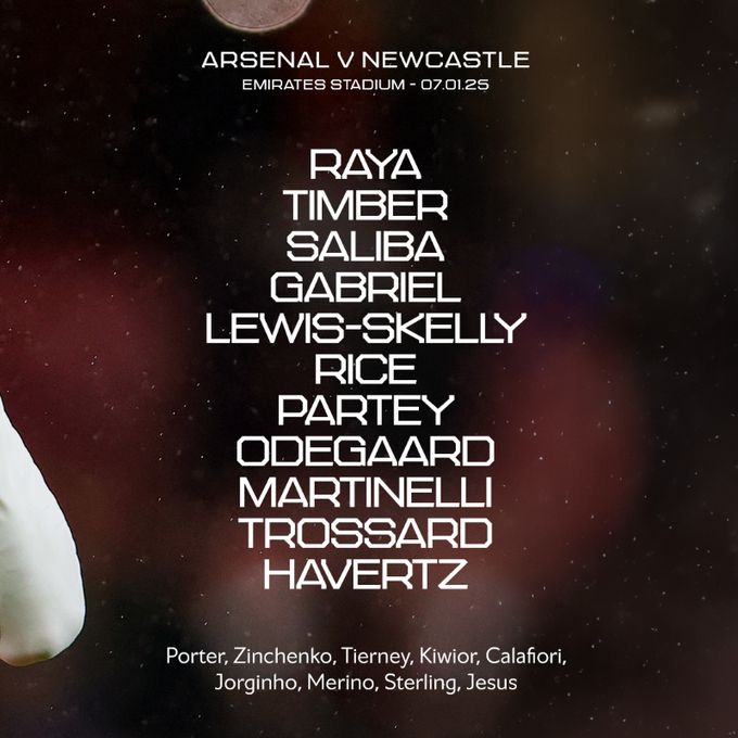 Confirmed Arsenal Team To Face Newcastle United In Carabao Cup Semi