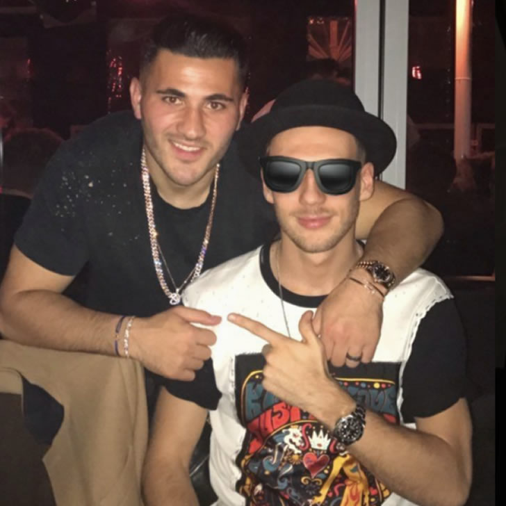 Kolasinac posted this photo with Goretzka .