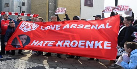 Arsenal fans ambush release of new kit by launching stinging attack on  Kroenke