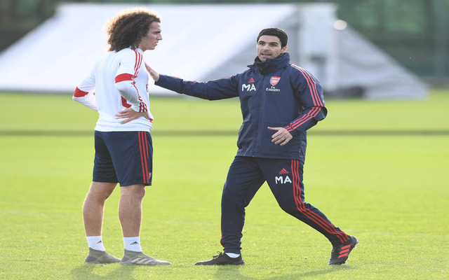 Guendouzi and Arteta in training