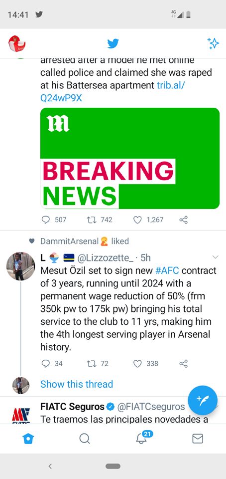 Twitter In Meltdown As New Mesut Ozil Contract Trends Just Arsenal News