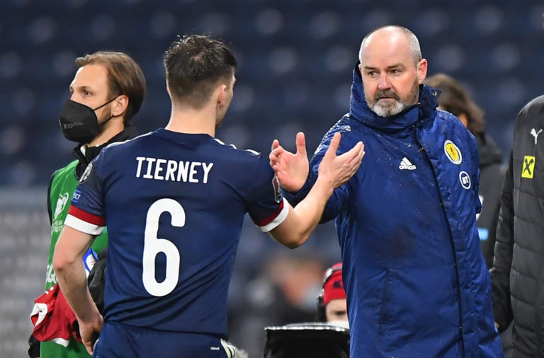 Tierney returns to Arsenal after a clash of heads in Scotland game