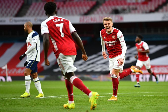  Video: Odegaard mirrors Cristiano Ronaldo to level for Arsenal