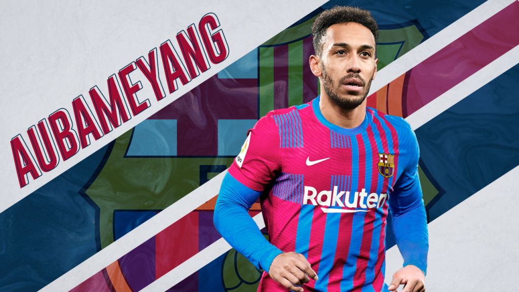  Barcelona announce signing of Aubameyang from Arsenal on social media (Images & video)