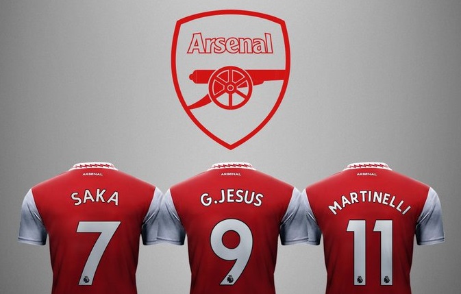 EPL: Arsenal Launches New Jersey, Gives Martinelli New Shirt Number