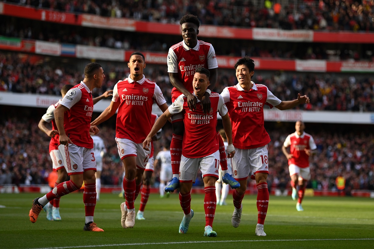 Video Saka and Martinelli combine to give Arsenal very early lead