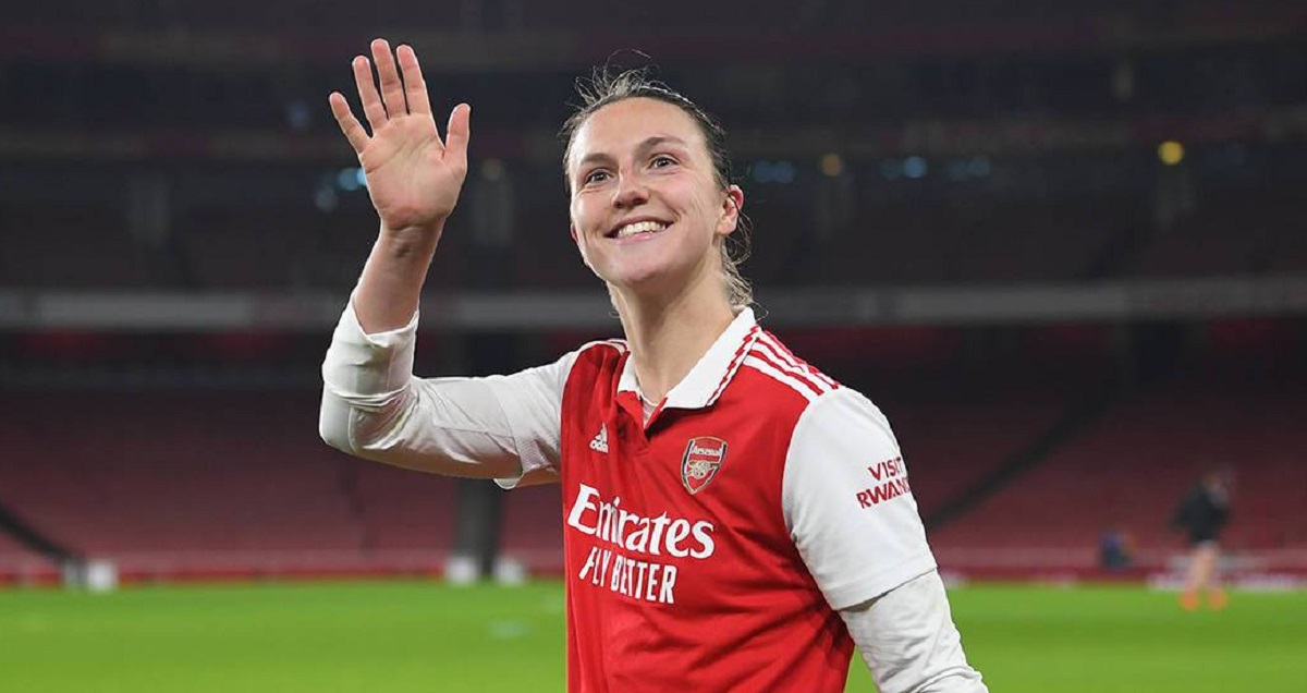 now.arsenal on X: Leah Williamson in the new Arsenal shirt for the 2023/24  season…