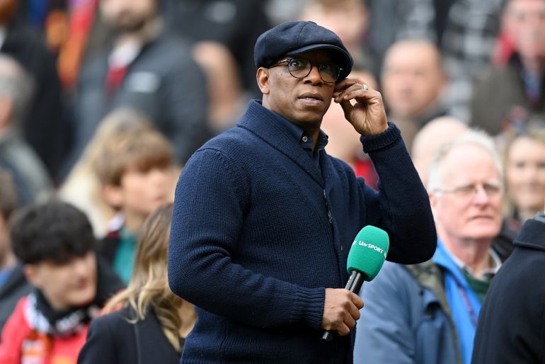 Ian Wright is not impressed with Martinelli not being onside for that late chance