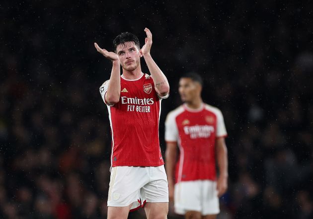 Declan Rice of Arsenal during the UEFA Champions League Group B match