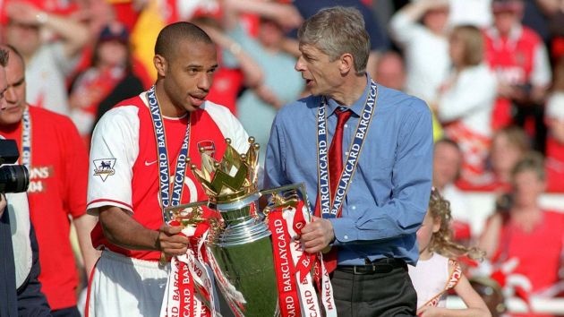 Thierry Henry and Arsene Wenger