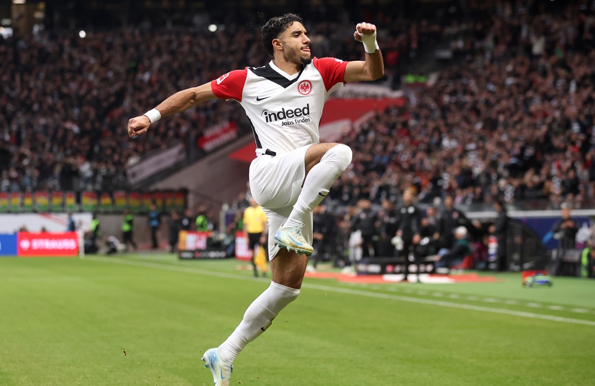 Omar Marmoush celebrating a goal