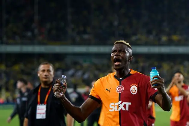 Osimhen celebrating a goal