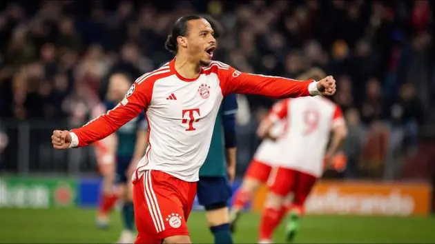 Sane playing for Bayern Munich