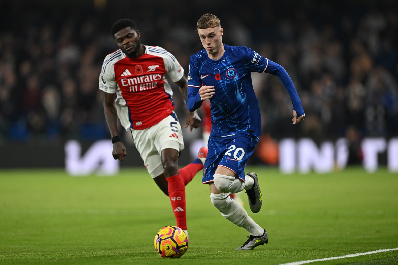 Thomas Partey and Chelsea's Cole Palmer