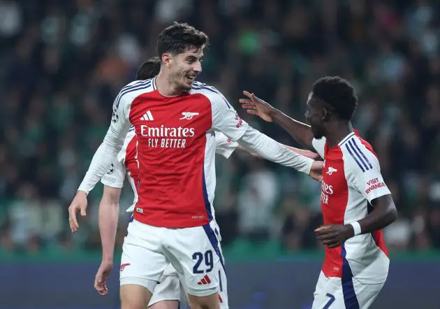 Havertz and Saka v Sporting C;ub