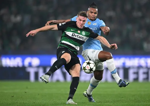 Viktor Gyokeres of Sporting CP v Man City