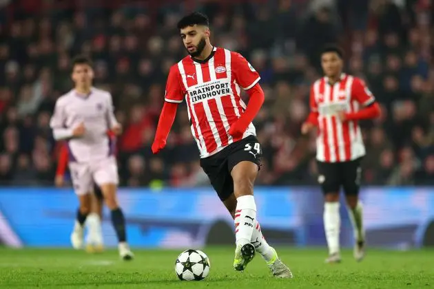 Ismael Saibari in action for PSV