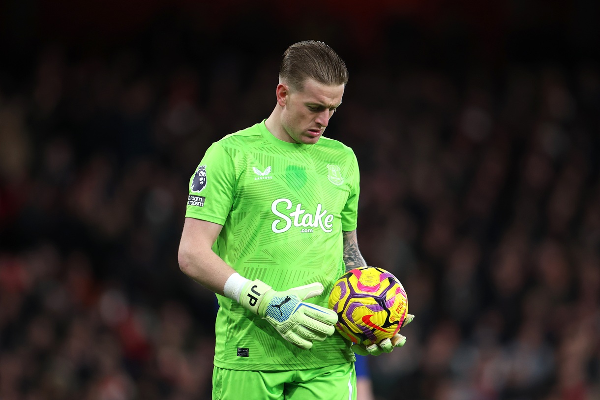 Jordan Pickford of Everton during the Premier League match between Arsenal FC and Everton FC