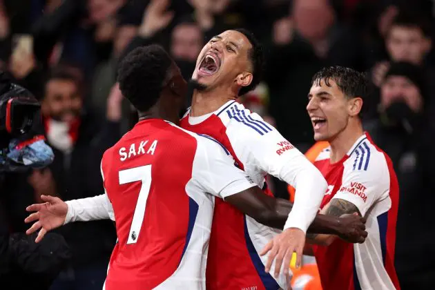 Saliba, Saka and Kiwior
