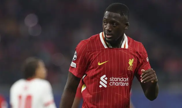 Konate playing for Liverpool