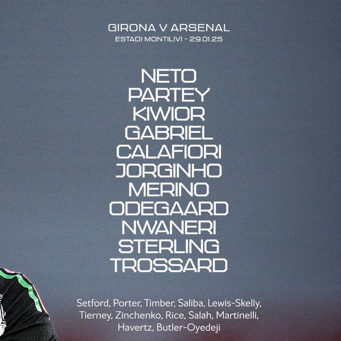 Arsenal team v Girona