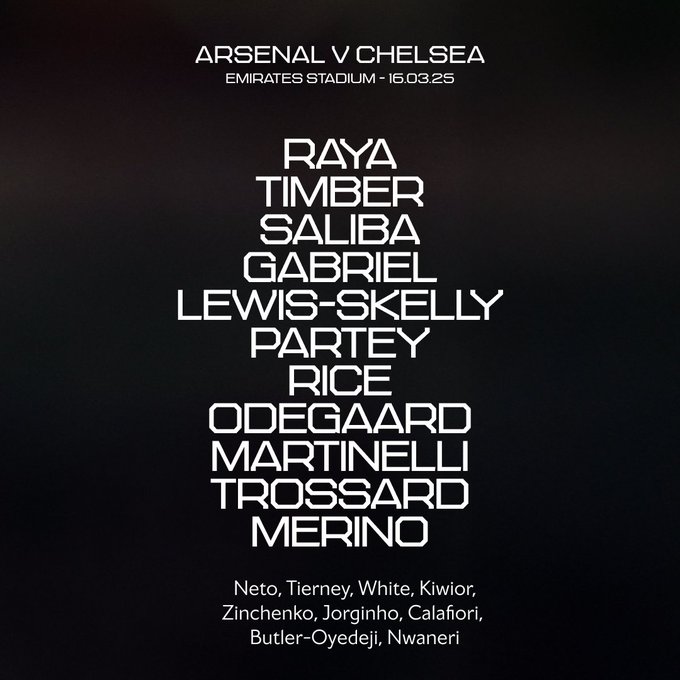 Arsenal team news v Chelsea