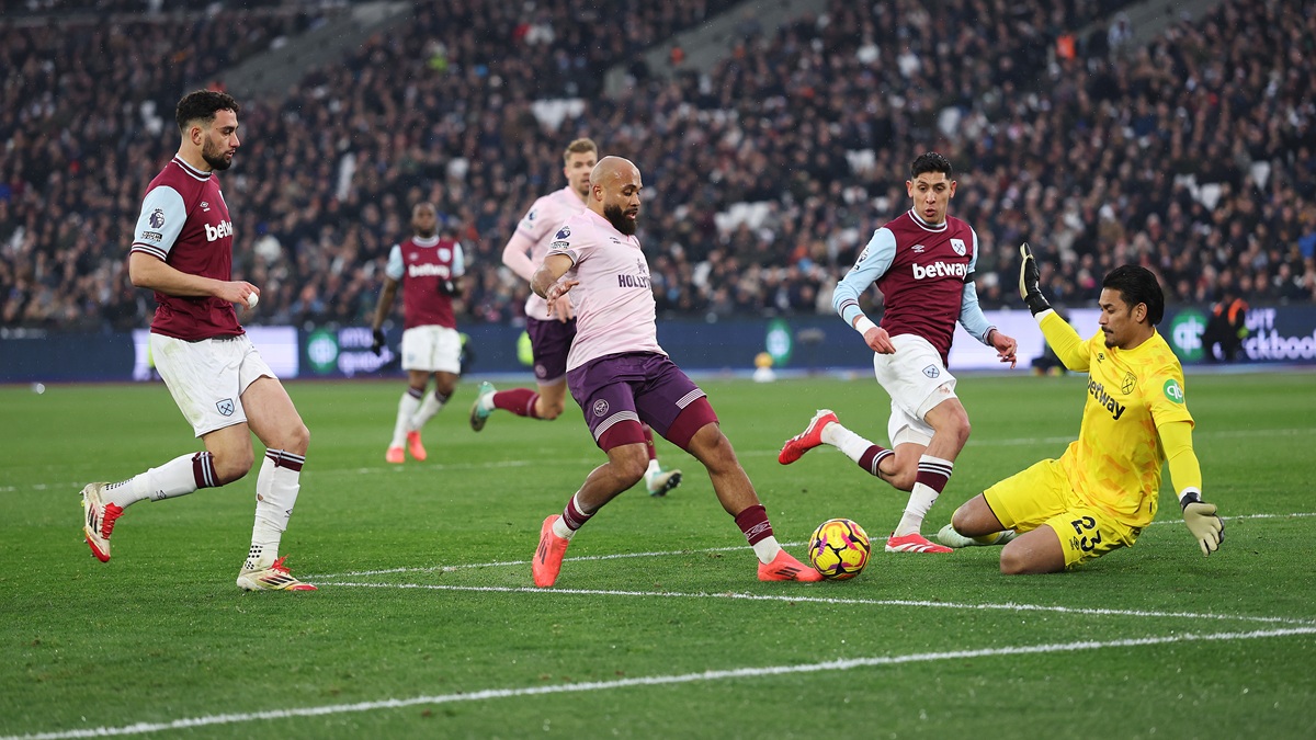 Bryan Mbeumo V Aston Villa