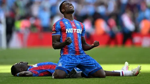 Marc Guehi celebrating FA Cup win over Man City