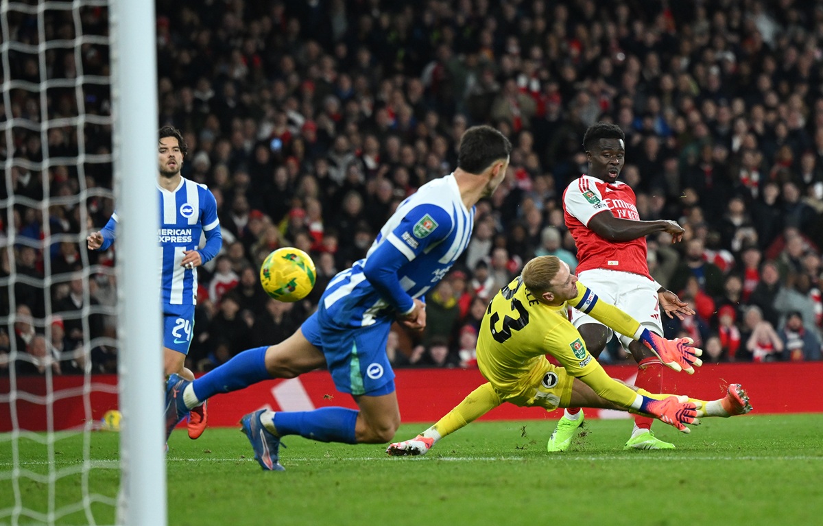 Arsenal beat Brighton to reach next round of the Carabao Cup