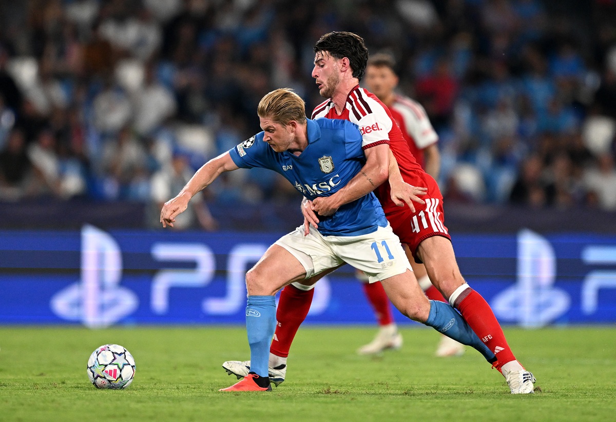 Rice says Arsenal could have scored up to five goals against Napoli
